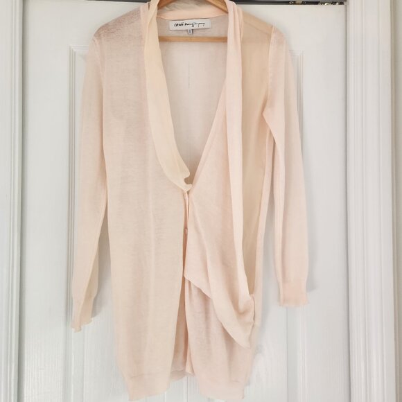 Rayon wool silk semi sheer cardigan - Picture 1 of 4